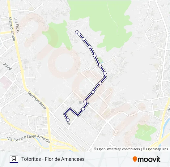 COLE BUS BENTÍN Bus Line Map