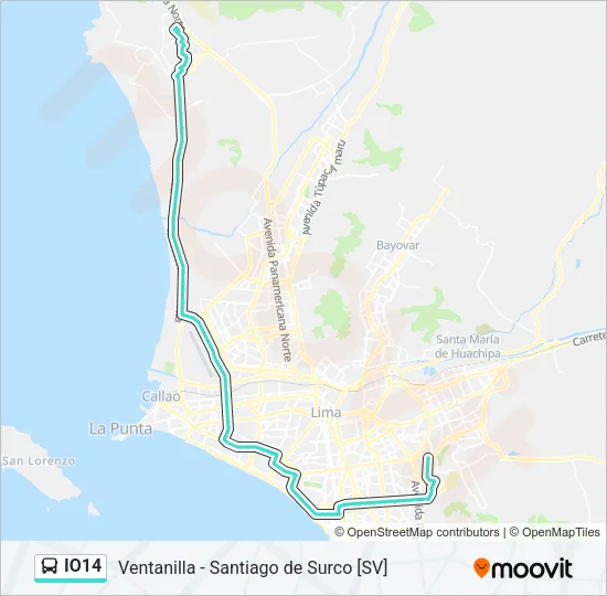 IO14 Bus Line Map