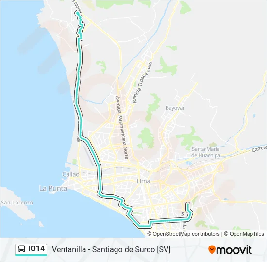 IO14 Bus Line Map