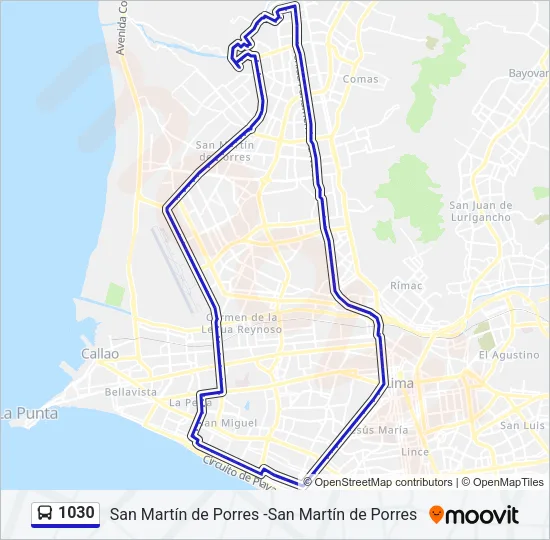 1030 Bus Line Map