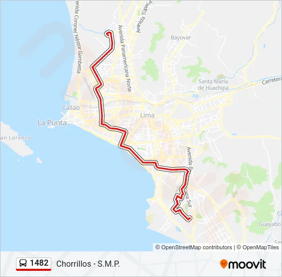 1482 Bus Line Map