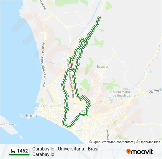1462 Bus Line Map