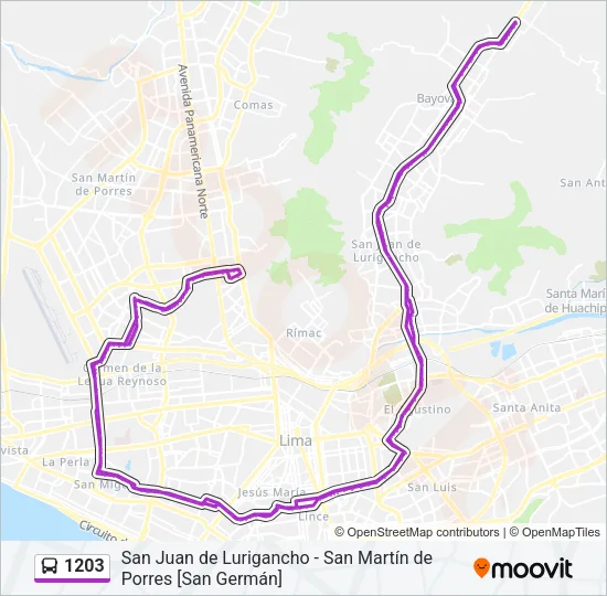 1203 Bus Line Map
