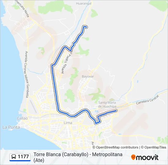 1177 Bus Line Map