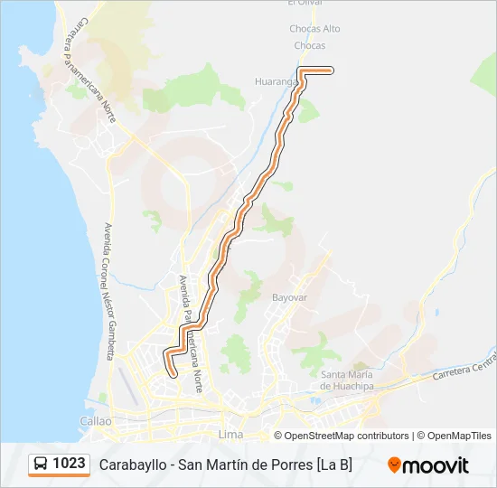 1023 Bus Line Map