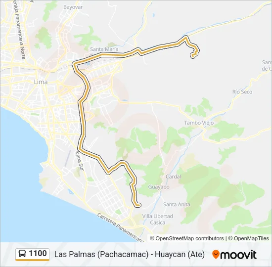 1100 Bus Line Map