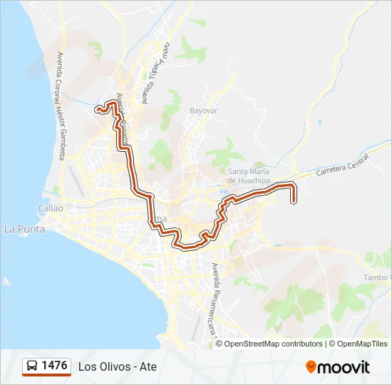 1476 Bus Line Map