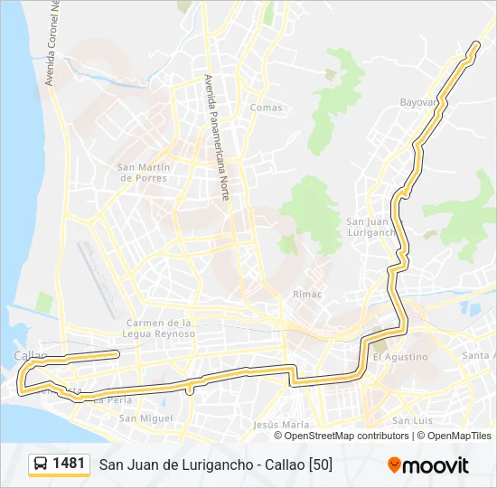 1481 Bus Line Map