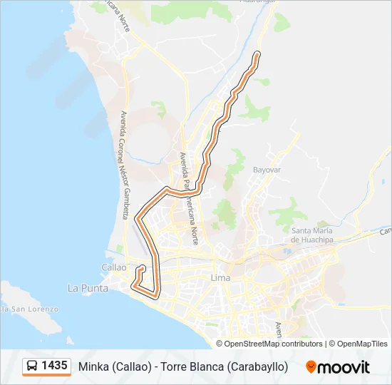 1435 Bus Line Map