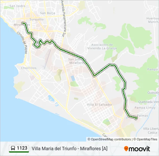 1123 Bus Line Map
