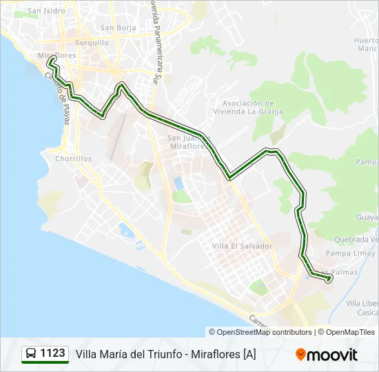 1123 Bus Line Map