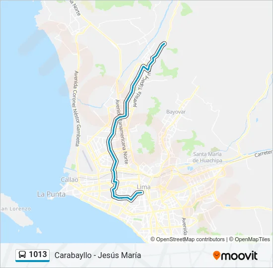 1013 Bus Line Map