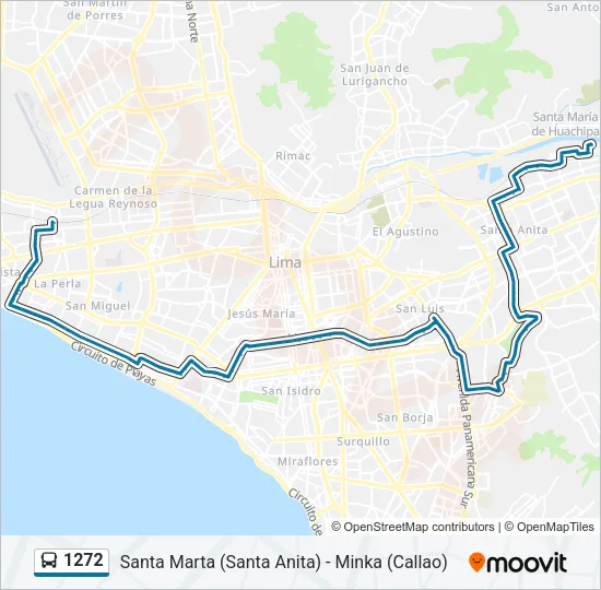 1272 Bus Line Map