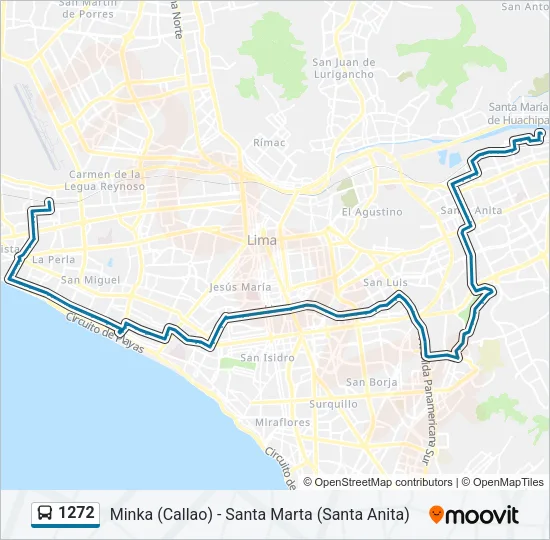 1272 Bus Line Map