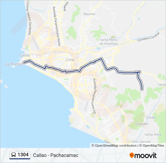 1304 Bus Line Map