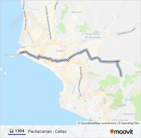 1304 Bus Line Map
