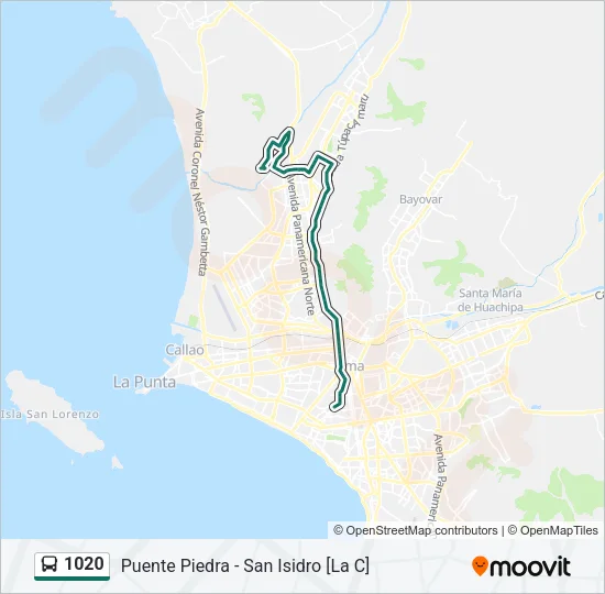 1020 Bus Line Map