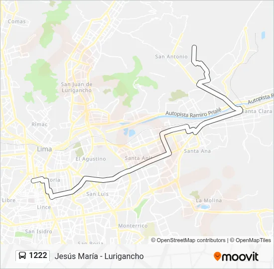1222 Bus Line Map
