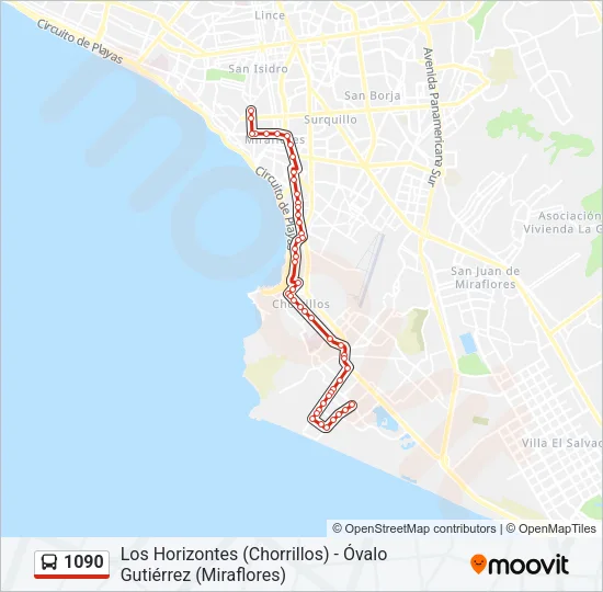 1090 Bus Line Map