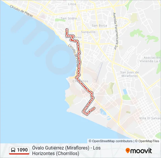 1090 Bus Line Map