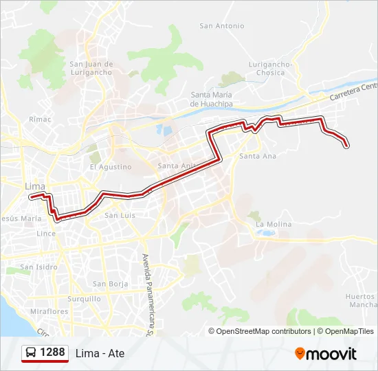 1288 Bus Line Map
