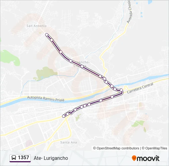 1357 Bus Line Map
