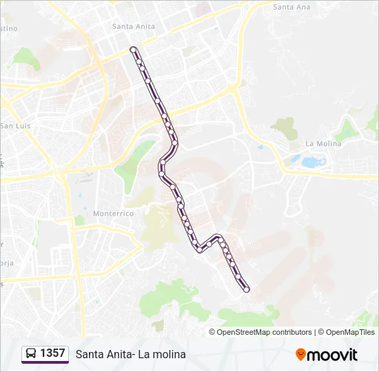 1357 Bus Line Map
