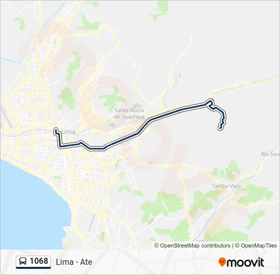 Ruta 1068: horarios, paradas y mapas - Lima - Ate (Actualizado)