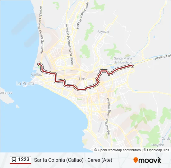 1223 Bus Line Map