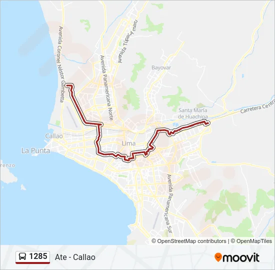 1285 Bus Line Map