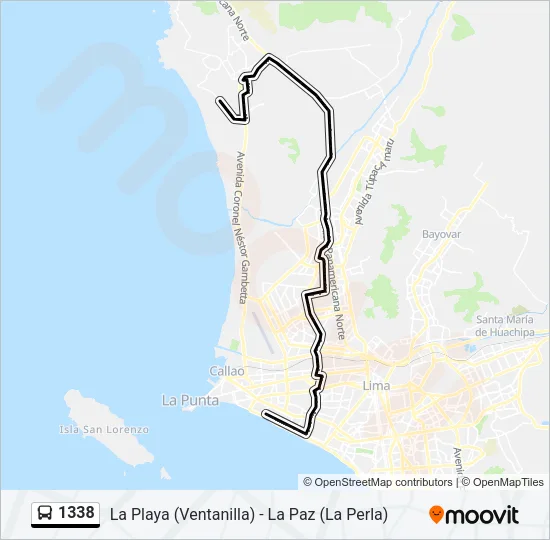 1338 Bus Line Map