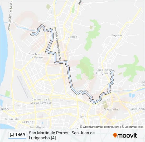 1469 Bus Line Map
