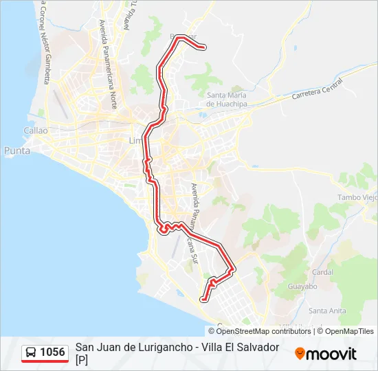 1056 Bus Line Map
