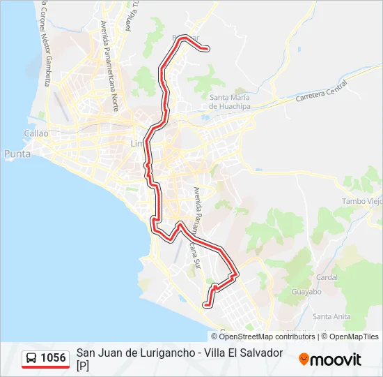 1056 Bus Line Map