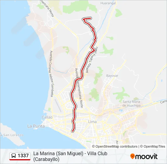 1337 Bus Line Map