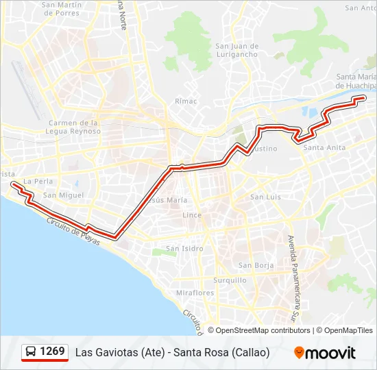 1269 Bus Line Map