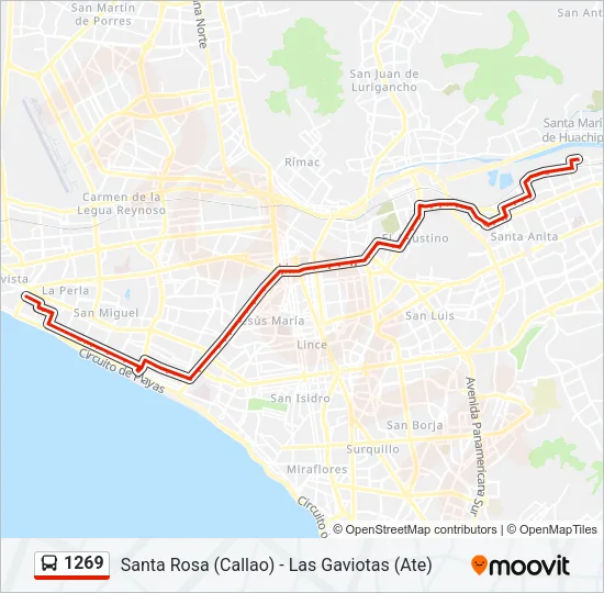 1269 Bus Line Map