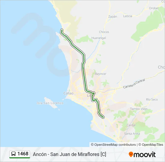 1468 Bus Line Map