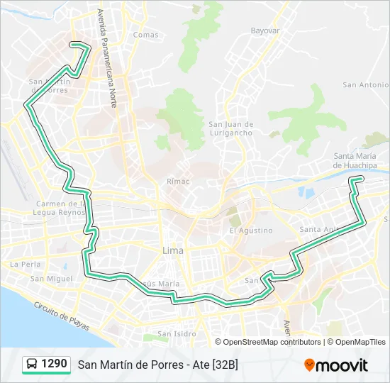 1290 Bus Line Map