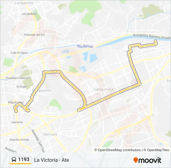 1193 Bus Line Map