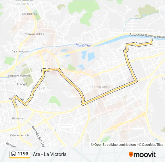 1193 Bus Line Map