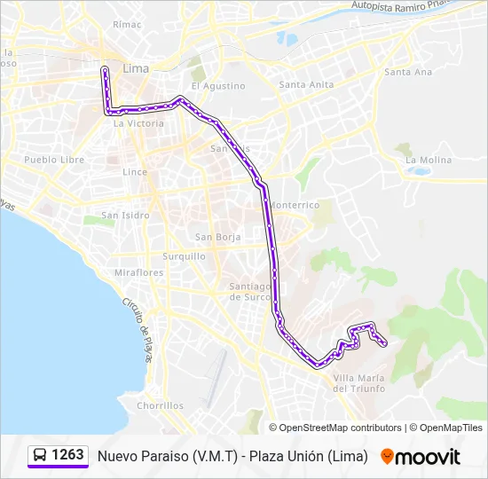 1263 Bus Line Map