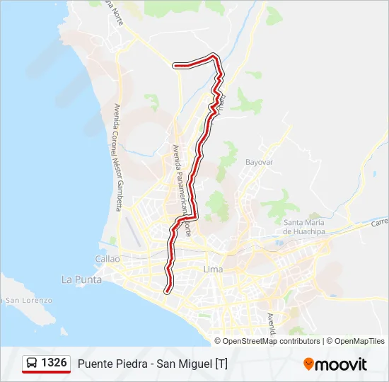 1326 Bus Line Map