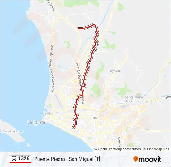 1326 Bus Line Map