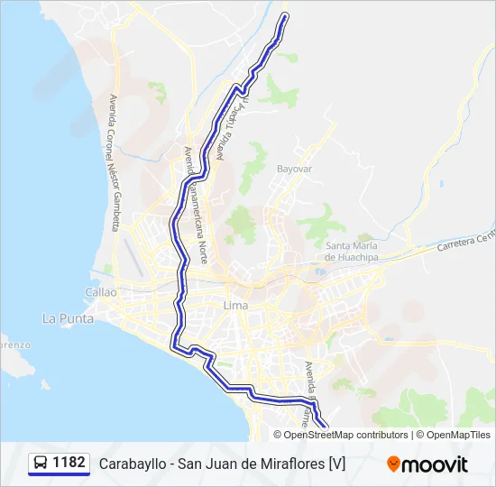 1182 Bus Line Map