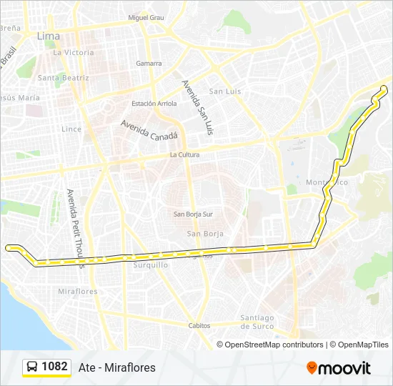 1082 Bus Line Map