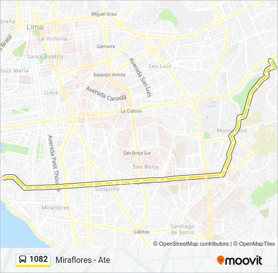 1082 Bus Line Map