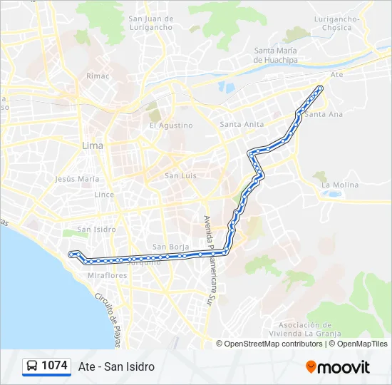 1074 Bus Line Map