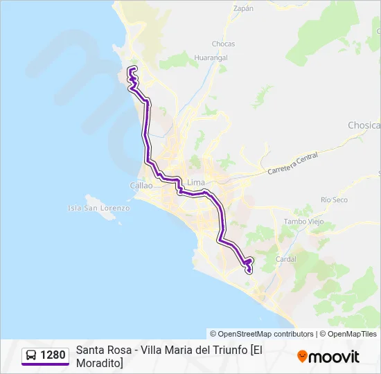 1280 Bus Line Map