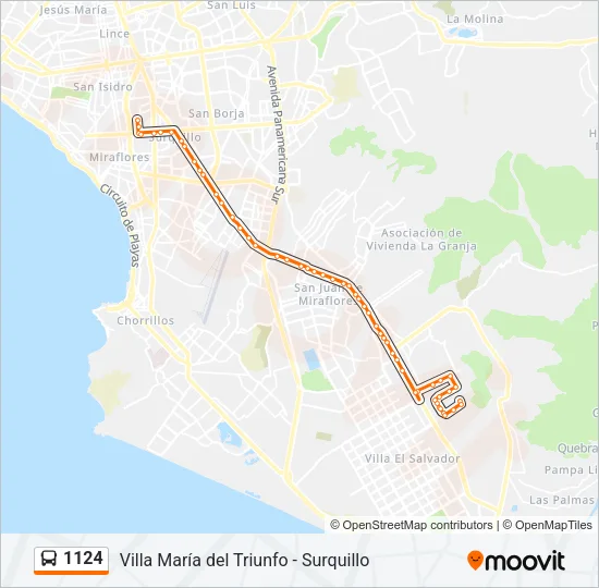 1124 Bus Line Map